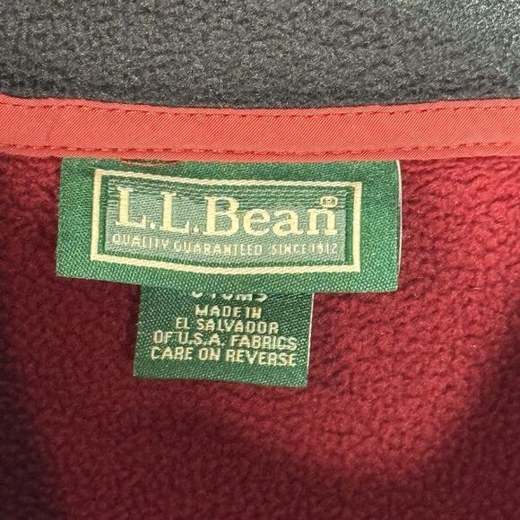 VTG LL Bean Mens Mountain Classic Fleece Jacket LT Large Tall Red Retro Gorp - Picture 3 of 10
